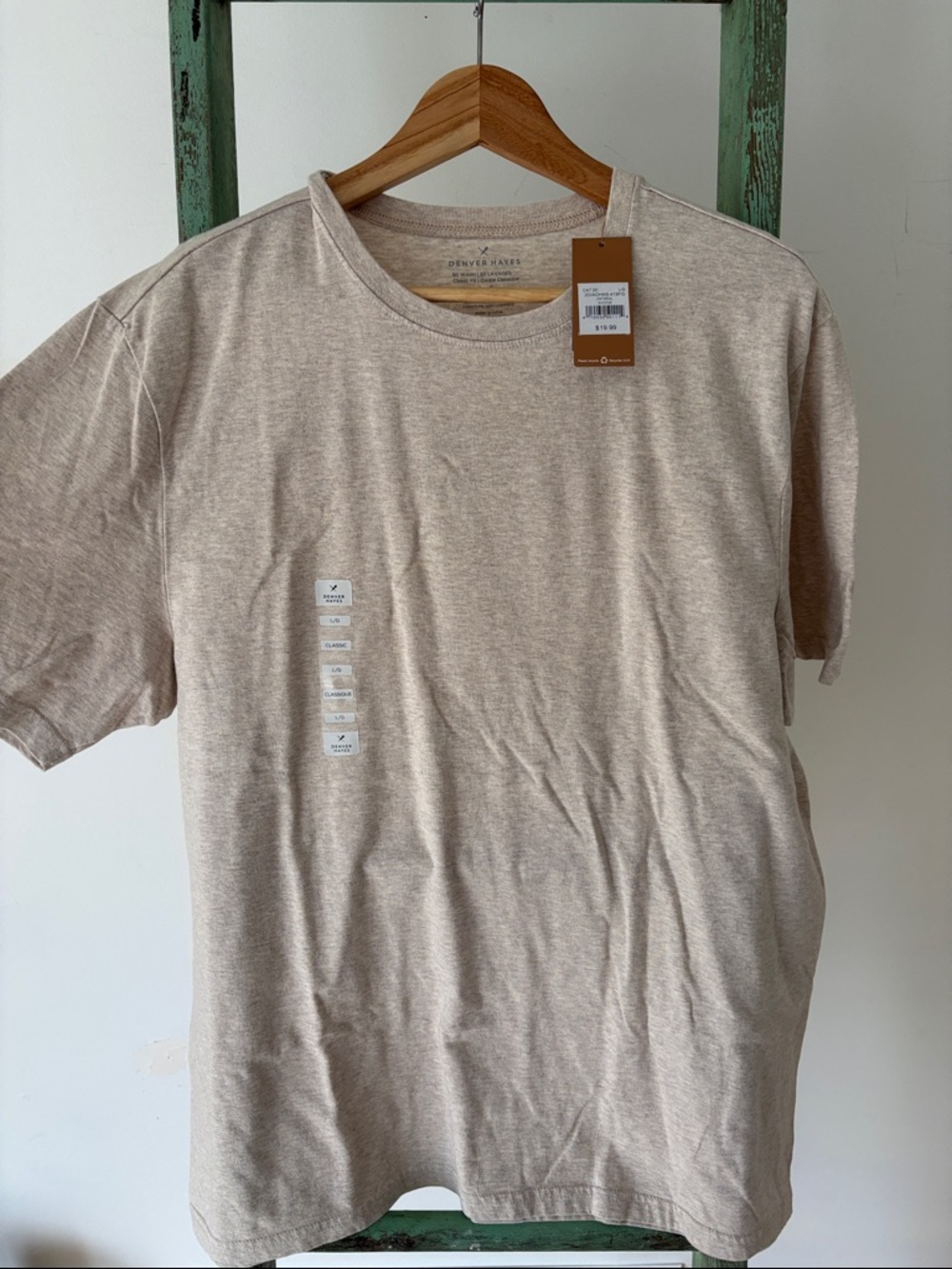 Denver Hayes Men's Crewneck T-Shirt - Oatmeal